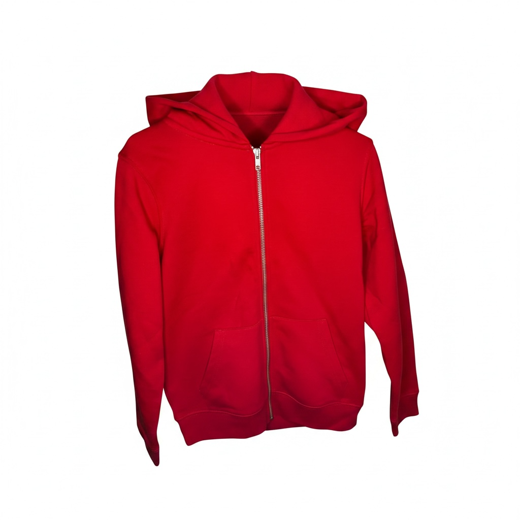 Hooded zip-up sweatshirt