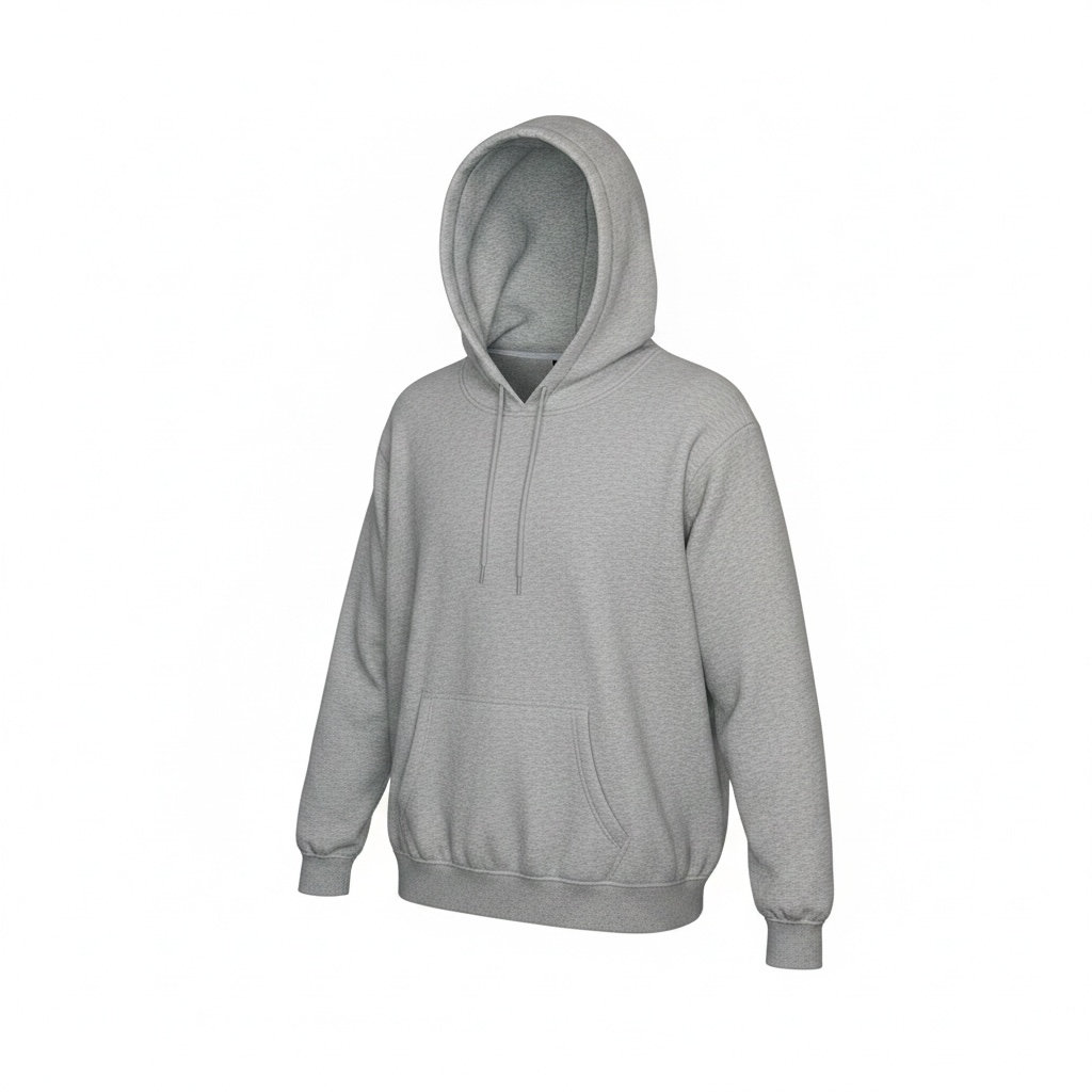 Light grey hooded sweatshirt
