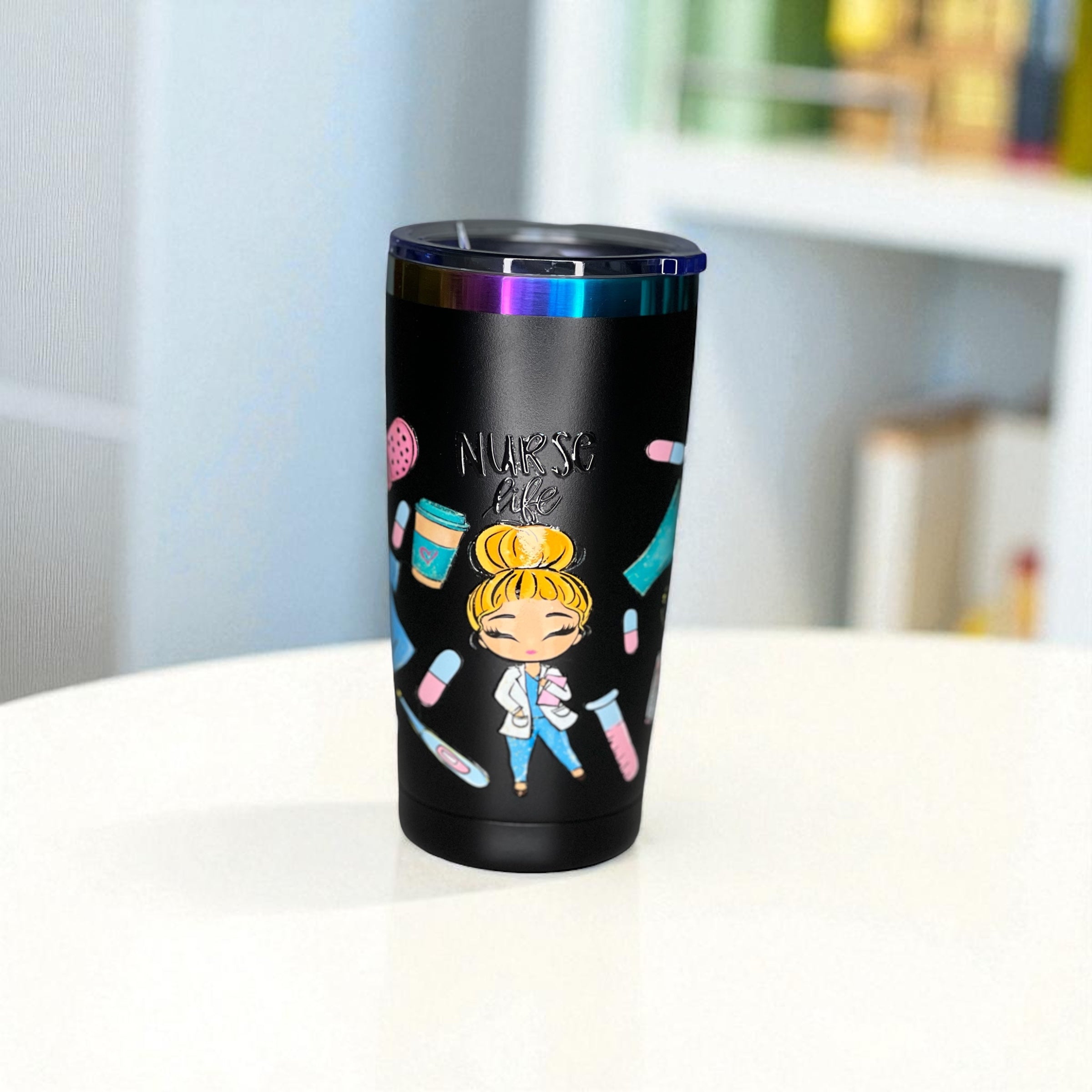 Travel Coffee Cup. Nurse gift