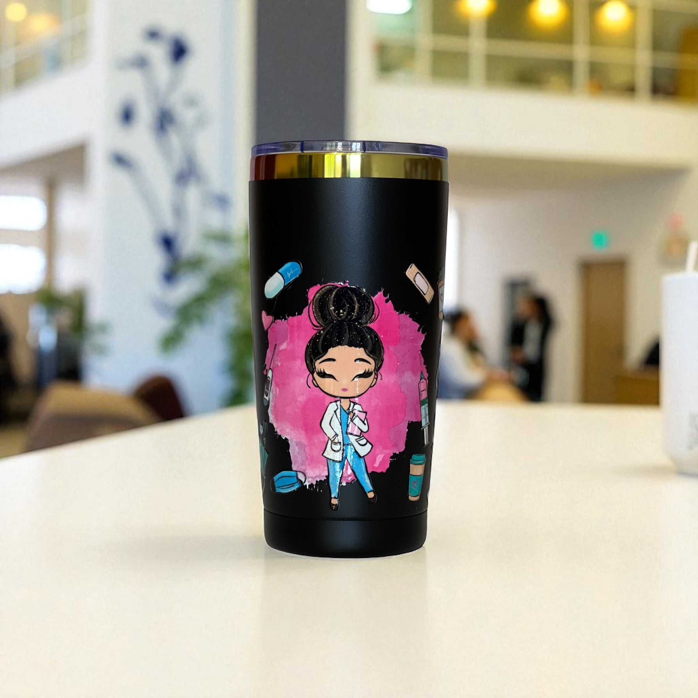 Travel Coffee Cup. Nurse gift