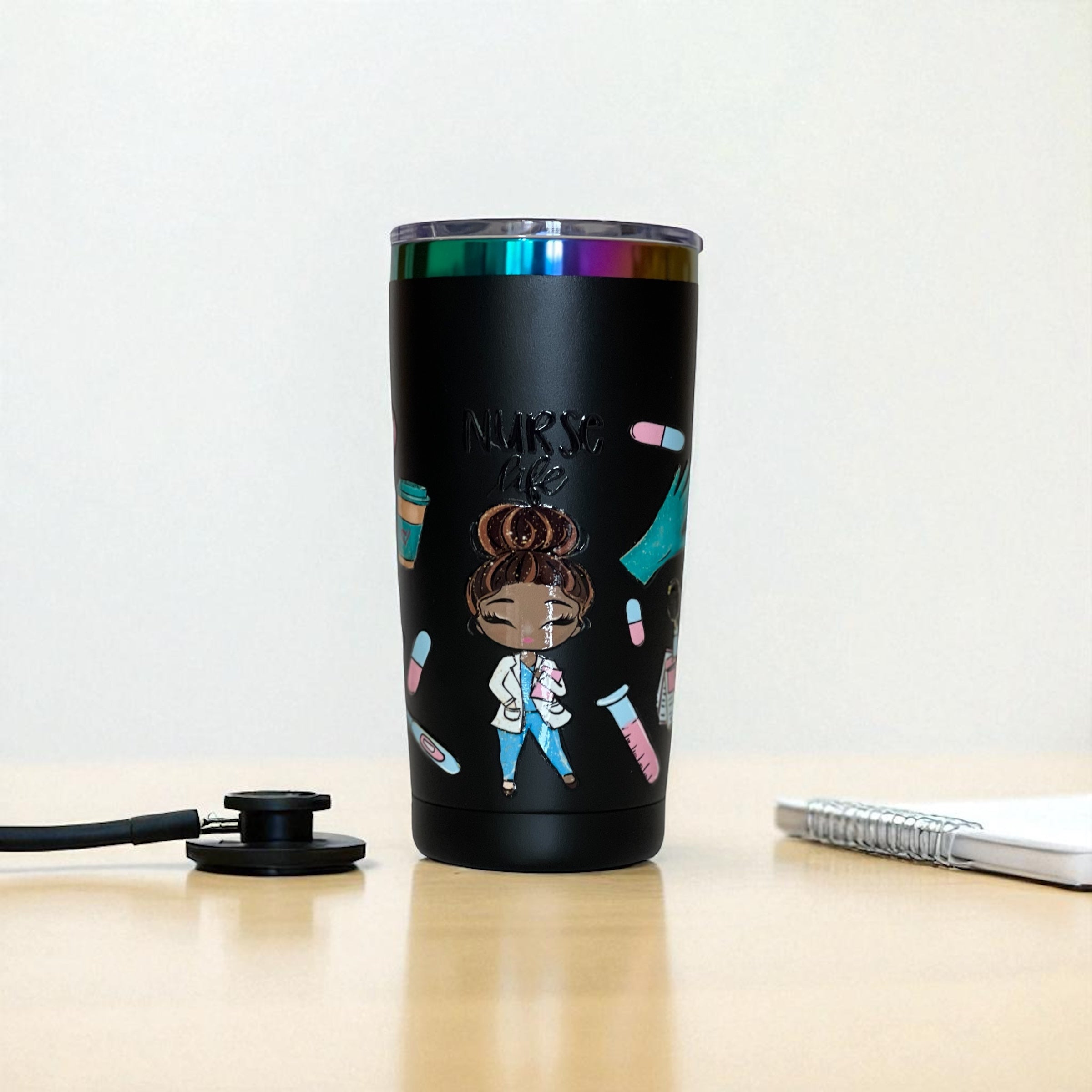 Travel Coffee Cup. Nurse gift