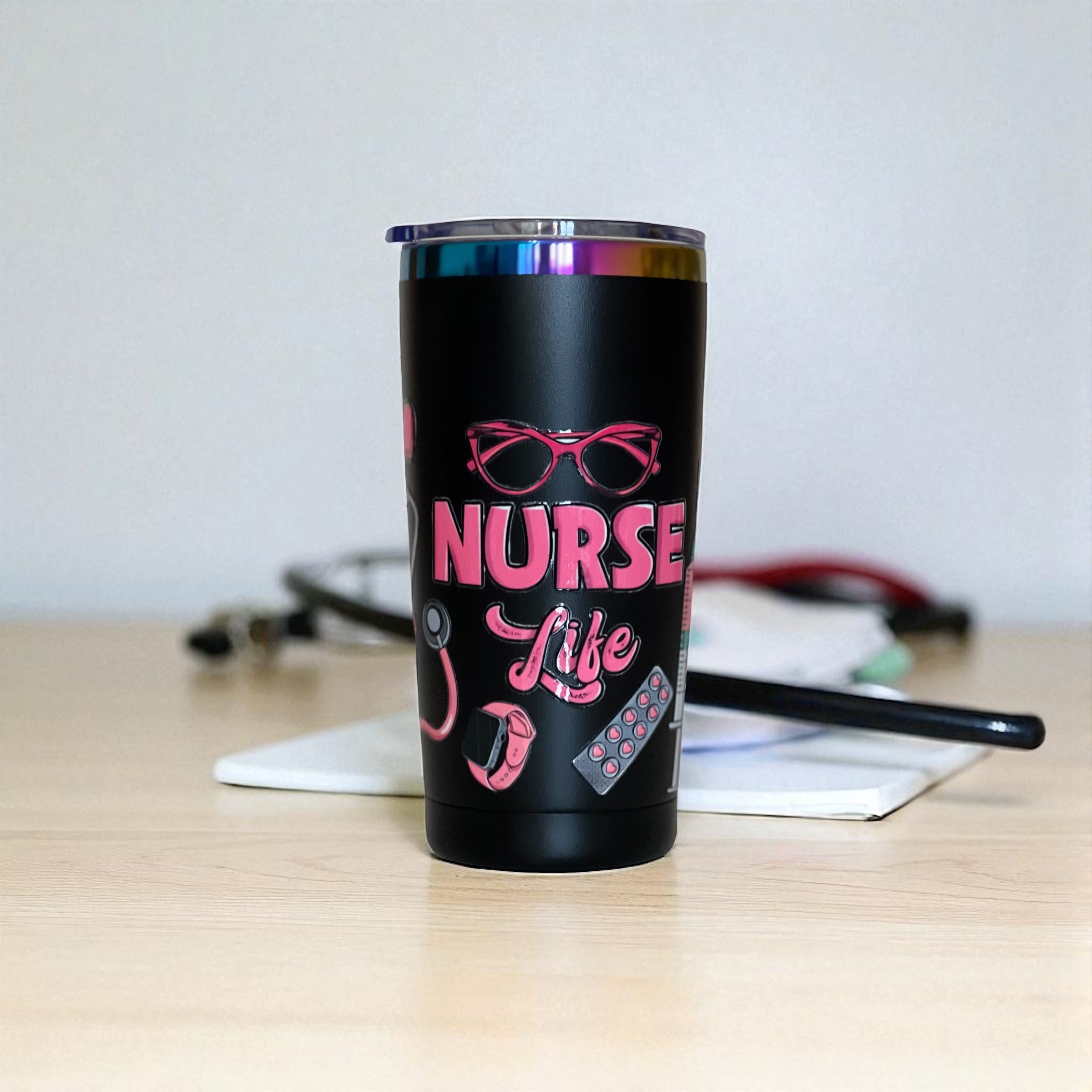 Travel Coffee Cup. Nurse gift
