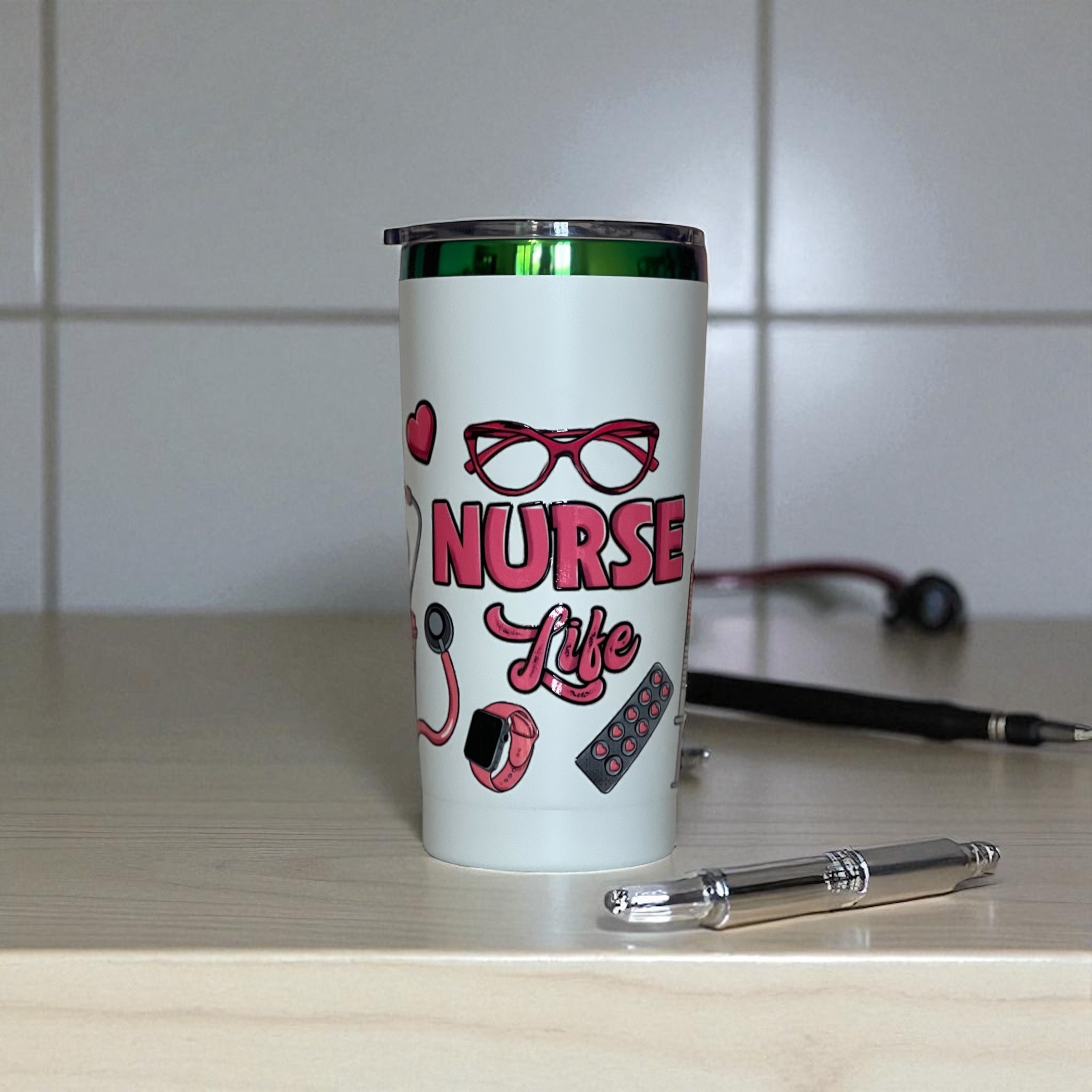 Travel Coffee Cup. Nurse gift
