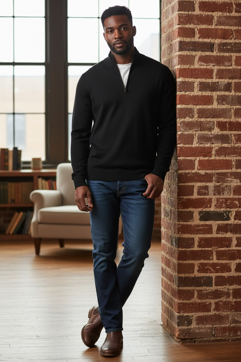Callaway Mens Golf Ribbed V-Neck Merino Wool Branded Sweater