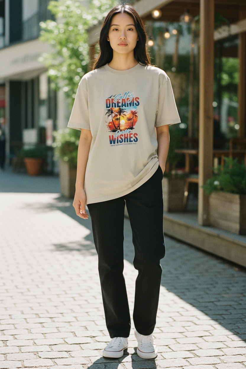 Short sleeve oversized T-shirt