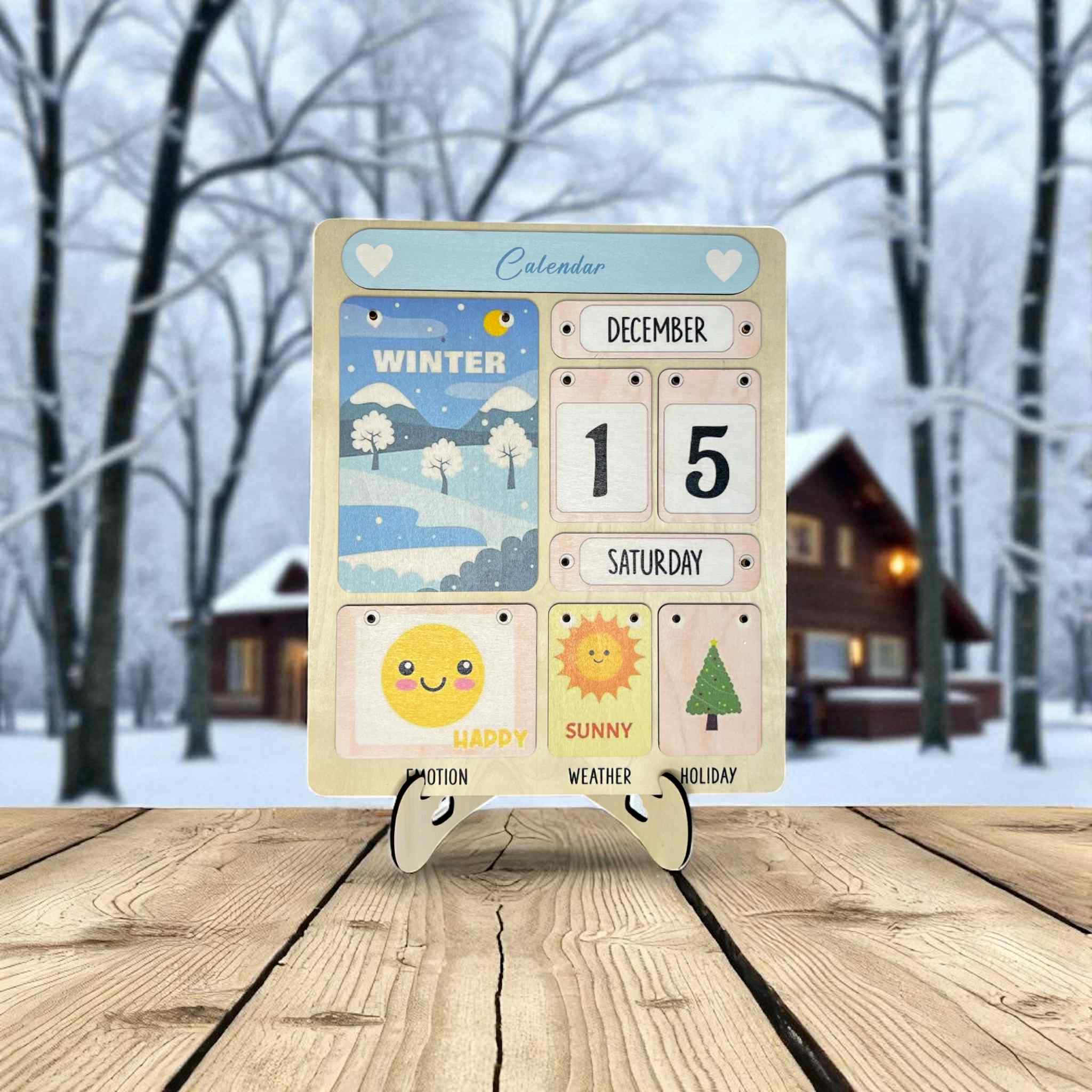 Boys/ toddler,  Montessori Learning Activities, Wood Calendar, present