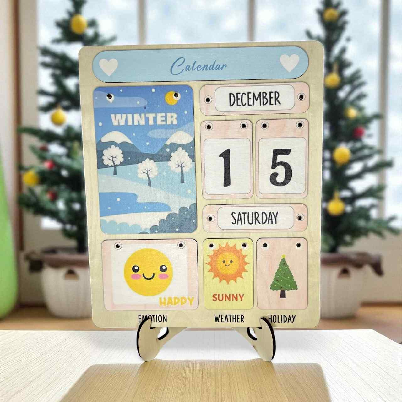 Boys/ toddler,  Montessori Learning Activities, Wood Calendar, present